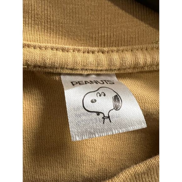 SNOOPY Records spin master  Schultz Long sleeve tan graphic DJ tee sz - Picture 5 of 7